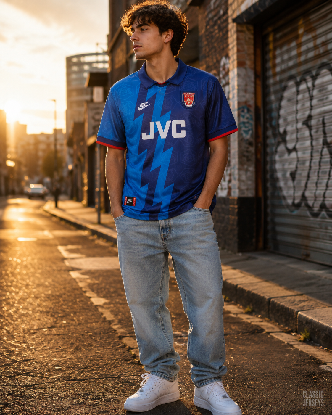 Retro 95-96 Arsenal away Soccer Jersey