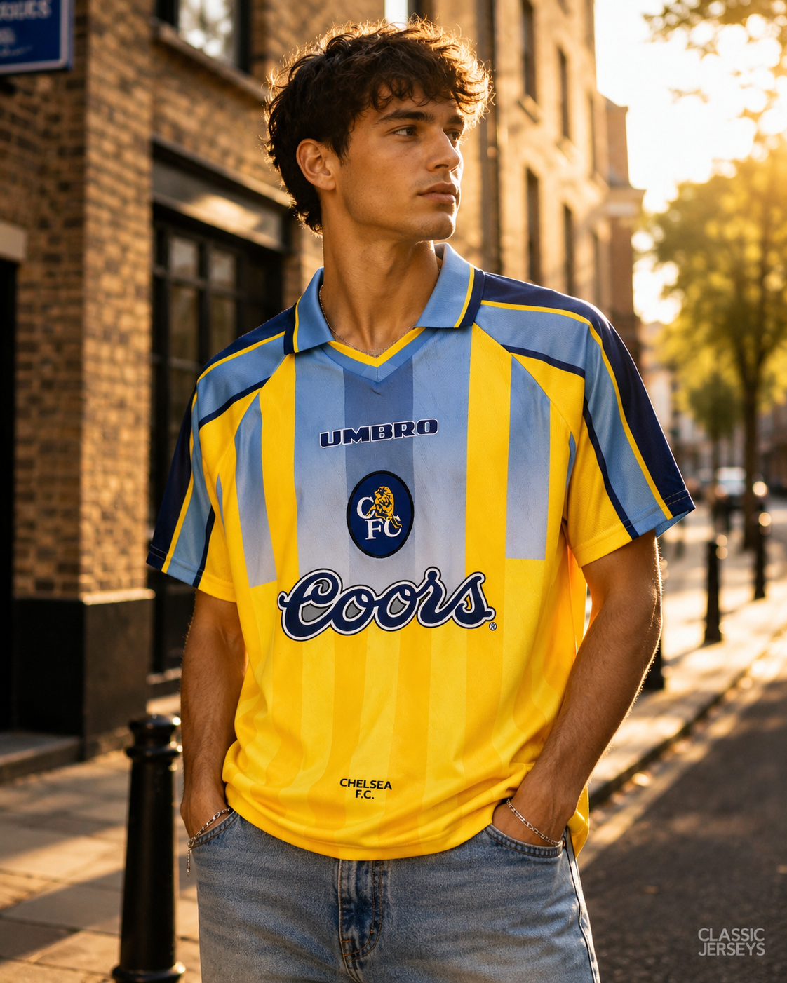 Retro 95-97 Chelsea away Soccer Jersey