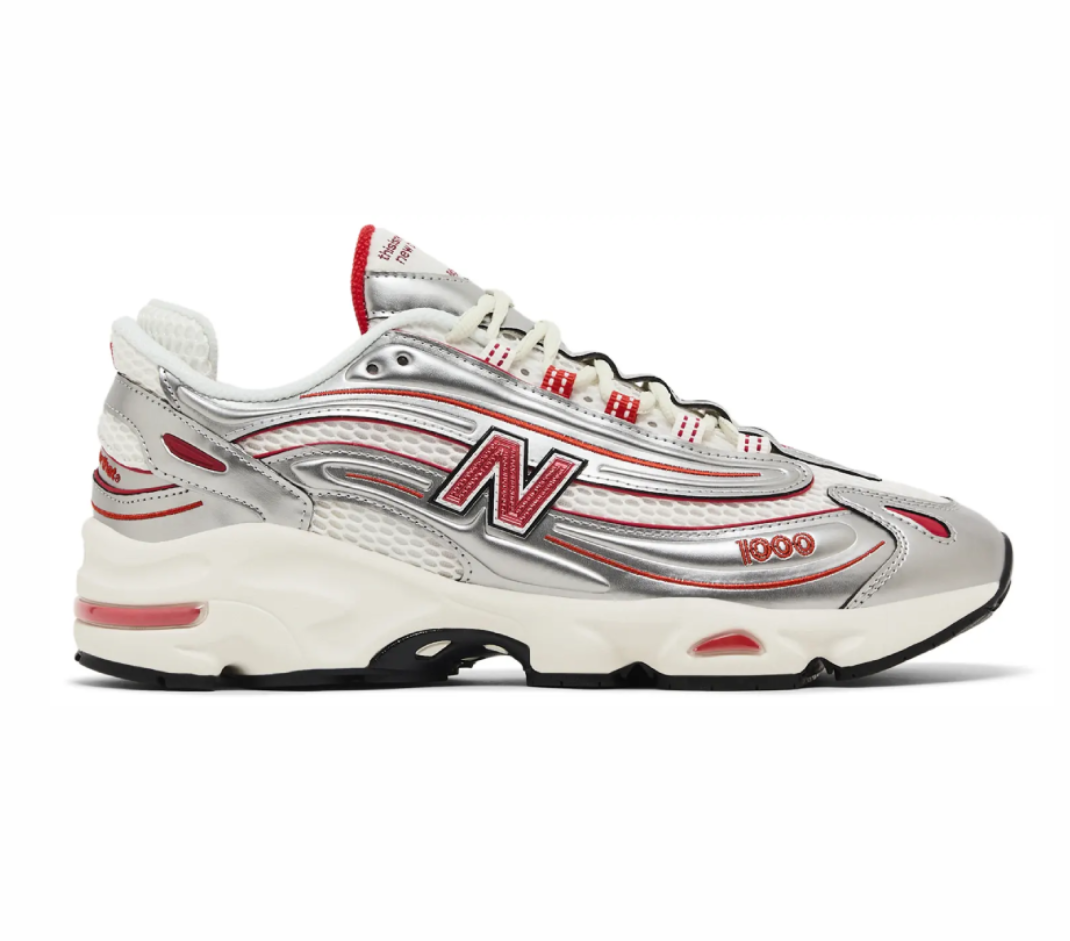 NB 1000 Metallic Silver Red