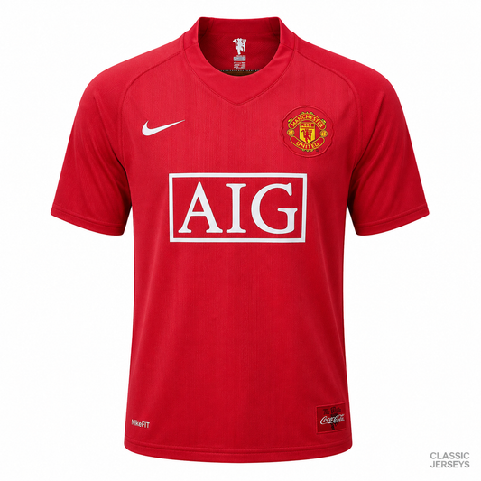 Retro 07-08 Manchester United Home Premier League Jersey