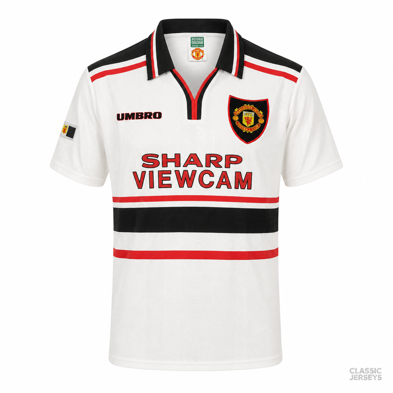 Retro 97-99 Manchester United White Jersey