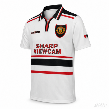 Retro 97-99 Manchester United White Jersey