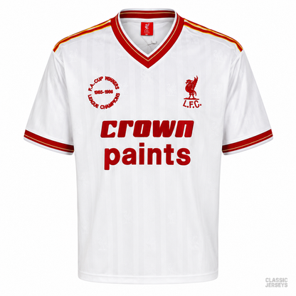 Retro 8586 Liverpool away white Soccer Jersey