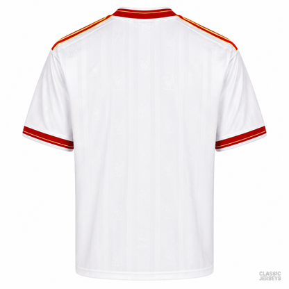 Retro 8586 Liverpool away white Soccer Jersey