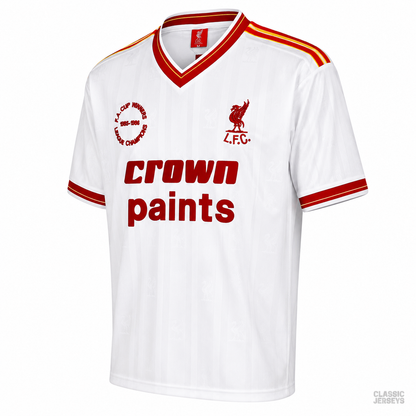 Retro 8586 Liverpool away white Soccer Jersey