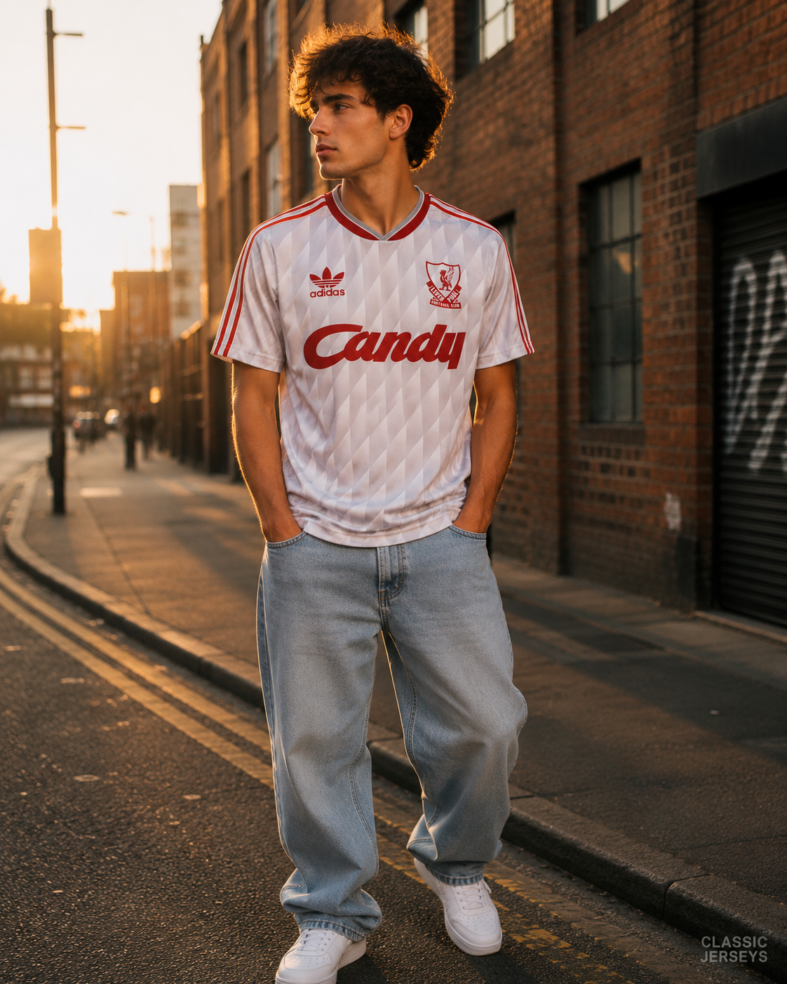 Retro 89-91 Liverpool away Soccer Jersey