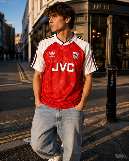 Retro 90-92 Arsenal home Soccer Jersey