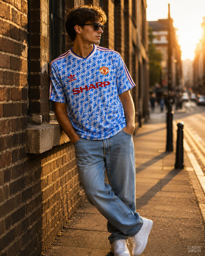 Retro 90-92 Manchester United Away Jersey