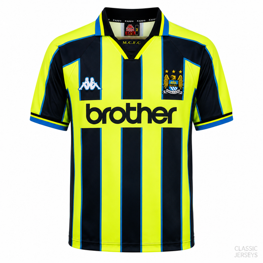 Retro Manchester City 98-99 away Soccer Jersey