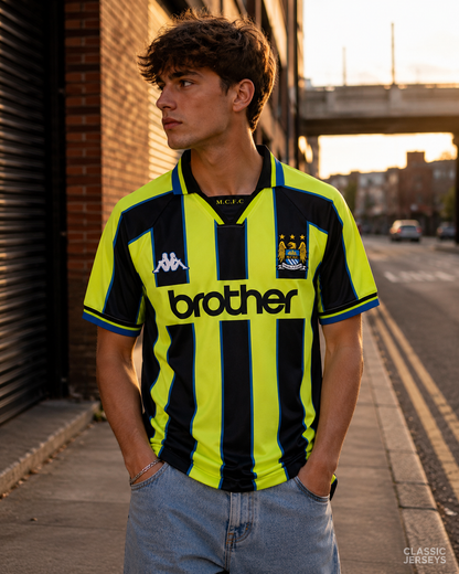 Retro Manchester City 98-99 away Soccer Jersey