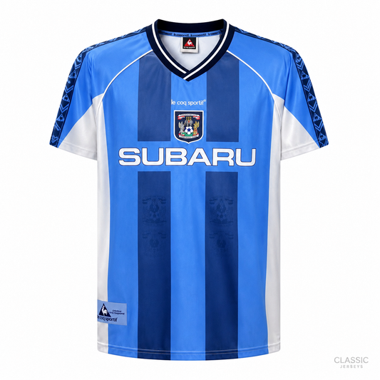 Retro 95-97 Coventry City Sky Blue & Navy Stripe Home Jersey