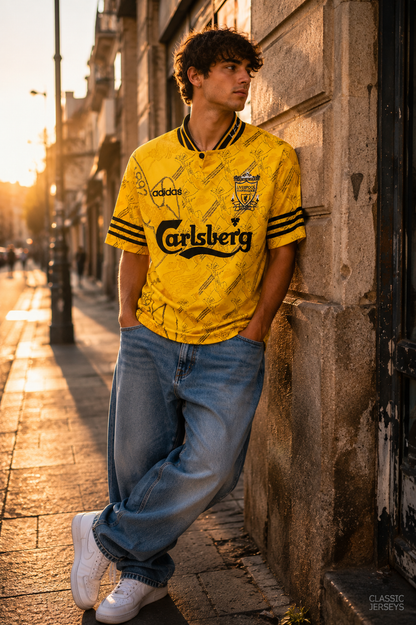 Retro 94-96 Liverpool third away Soccer Jersey