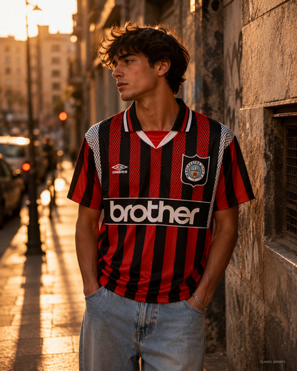 Retro 94-96 Manchester City away Soccer Jersey