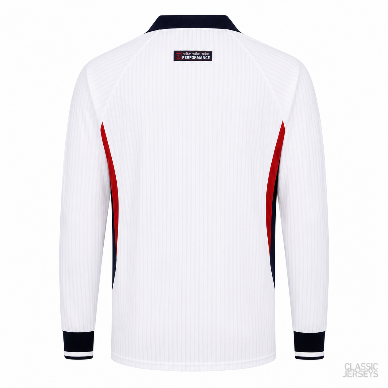 Retro Long Sleeve 1998 England home Soccer Jersey