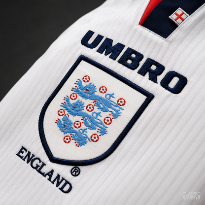 Retro Long Sleeve 1998 England home Soccer Jersey