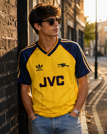 Retro 88-89 Arsenal AWAY Soccer Jersey